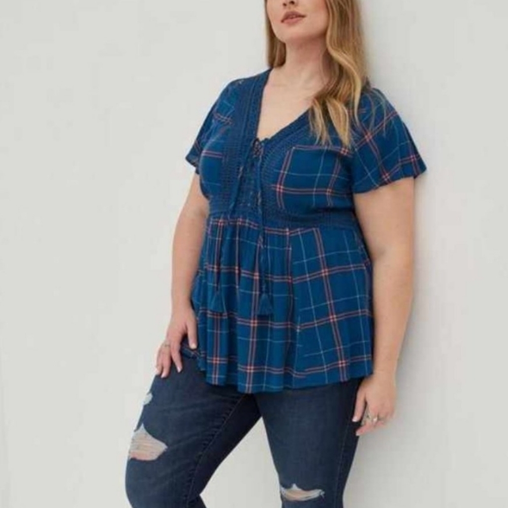 Torrid Crinkle Corset Top Size 1X